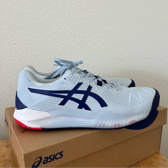 Asics Shoes - NWT ASICS Women's Gel-Resolution 8 Wide Soft Sky/Dive Blue 10.5 W Tennis Shoes